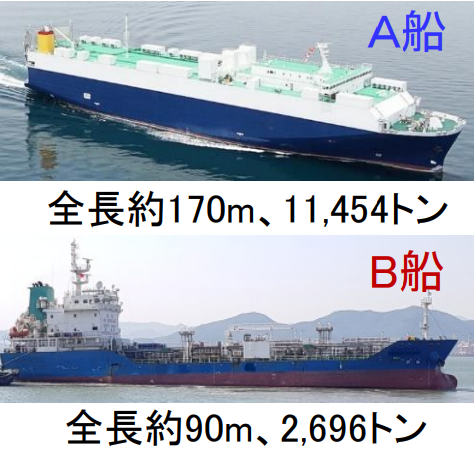 ロールオン・ロールオフ貨物船白虎ケミカルタンカーULSAN PIONEER衝突（愛媛県今治市梶取ノ鼻北北東方沖（来島海峡航路西口付近） 令和3年5月27日発生）