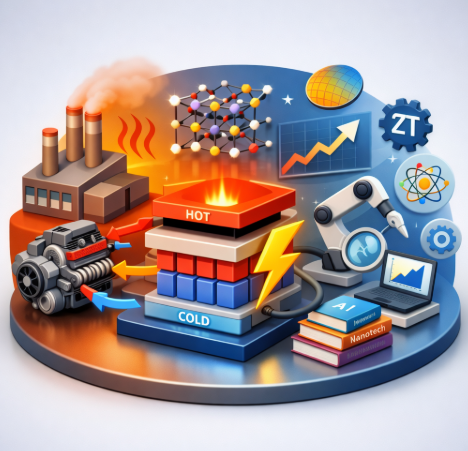 【2025–2026最新研究】熱電材料研究のトレンド分析 ― 廃熱発電を実現する次世代材料技術 ―