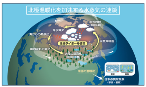 北極の温暖化を加速する「水蒸気の連鎖」を発見 ―ユーラシア大陸からの水蒸気が海氷の減少を促す可能性―