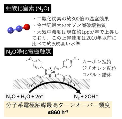 亜酸化窒素を無害化する貴金属を用いない電極材料の開発～温室効果ガス排出抑制への貢献に期待～