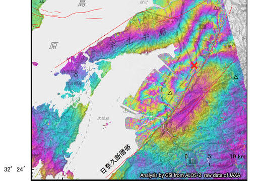 令和8年熊本地震における衛星SAR3次元解析による地殻変動（速報）