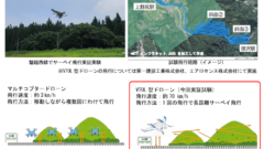 VTOLブイトール型ドローンによる 山間部斜面を網羅的に飛行する実証実験を行いました